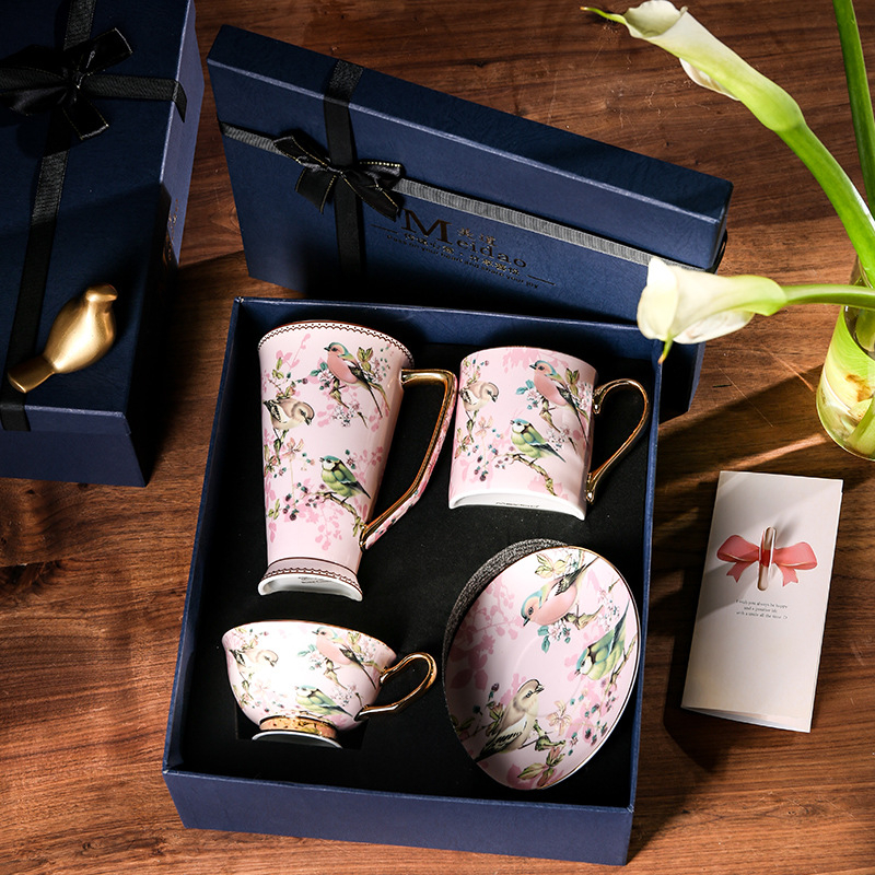 Meidao uhke kondiportselanist kohvitass, tipptasemel peen, täiustatud pärastlõunatee tass, kinkekarbis