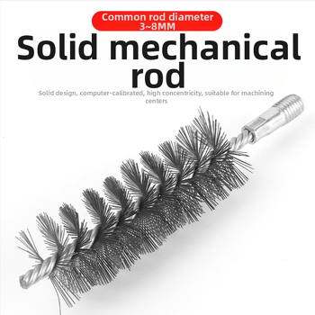 Elektriline toruhari traatharja pea toru sisemiste aukude puhastamine rooste eemaldamine roostevabast terasest tööstuslik puhastushari