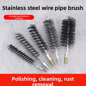 Elektriline toruhari traatharja pea toru sisemiste aukude puhastamine rooste eemaldamine roostevabast terasest tööstuslik puhastushari