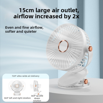 2024 Robbanások USB kis ventilátor töltés irodai asztali diákkollégium ágyfej nagy szél klip mini ventilátor
