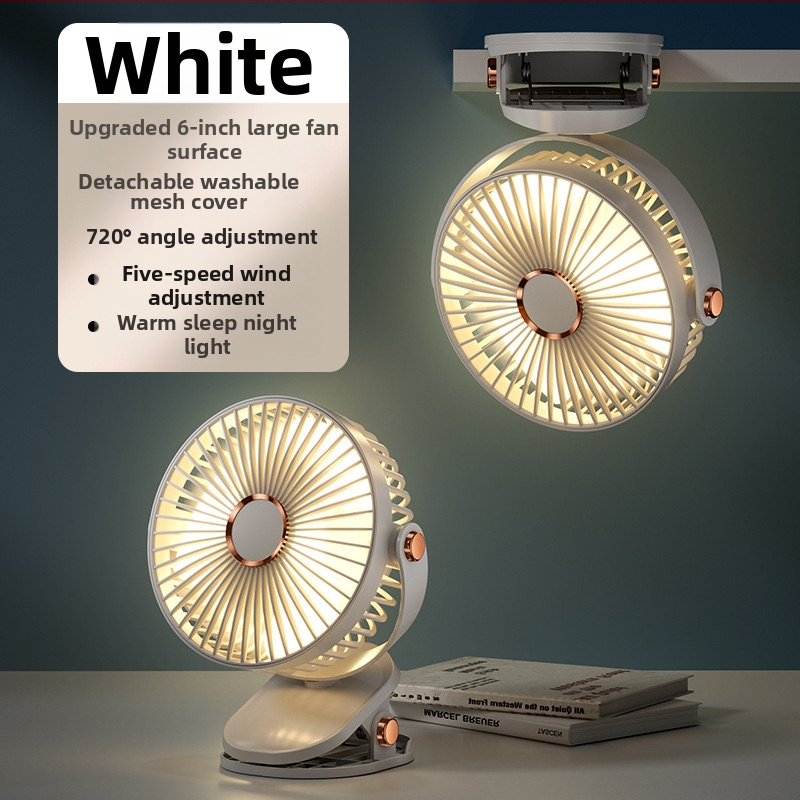 2024 Robbanások USB kis ventilátor töltés irodai asztali diákkollégium ágyfej nagy szél klip mini ventilátor