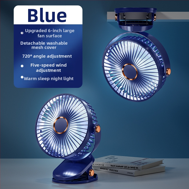 2024 Robbanások USB kis ventilátor töltés irodai asztali diákkollégium ágyfej nagy szél klip mini ventilátor