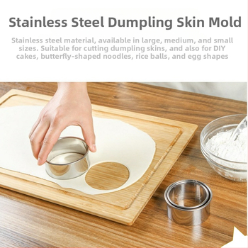 Roostevabast terasest pelmeenide koorikuvormi ja pelmeenide valmistamise tööriistade kolmeosaline komplekt