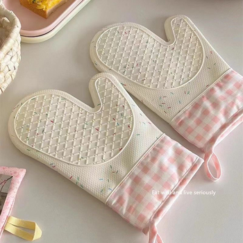 Silikonske pamučne rukavice za pećnicu, otporne na opekline, rukavice za toplinsku izolaciju za mikrovalnu pećnicu, kućanske rukavice protiv opeklina, alati