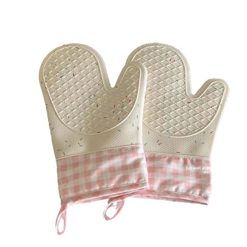 Γάντια φούρνου σιλικόνης από βαμβάκι για ψήσιμο στην κουζίνα, αντιηλιακά, γάντια θερμομόνωσης για φούρνο μικροκυμάτων, οικιακά αντιηλιακά, γάντια για εργαλεία