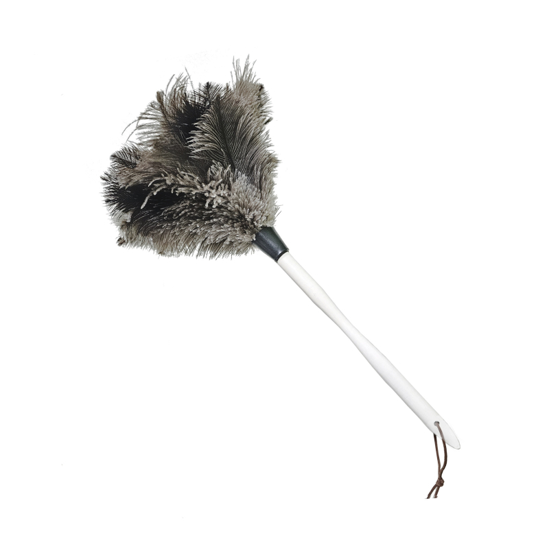 Stručio plunksnų šluostė dulkių šluostė plunksnų šluostė plunksnų šluostė su medžio masyvo rankena plunksnų šluostė valymo rekvizitai