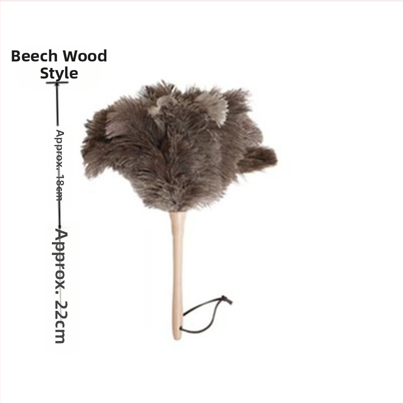 Stručio plunksnų šluostė dulkių šluostė plunksnų šluostė plunksnų šluostė su medžio masyvo rankena plunksnų šluostė valymo rekvizitai