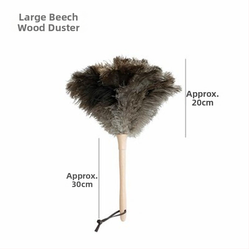 Stručio plunksnų šluostė dulkių šluostė plunksnų šluostė plunksnų šluostė su medžio masyvo rankena plunksnų šluostė valymo rekvizitai