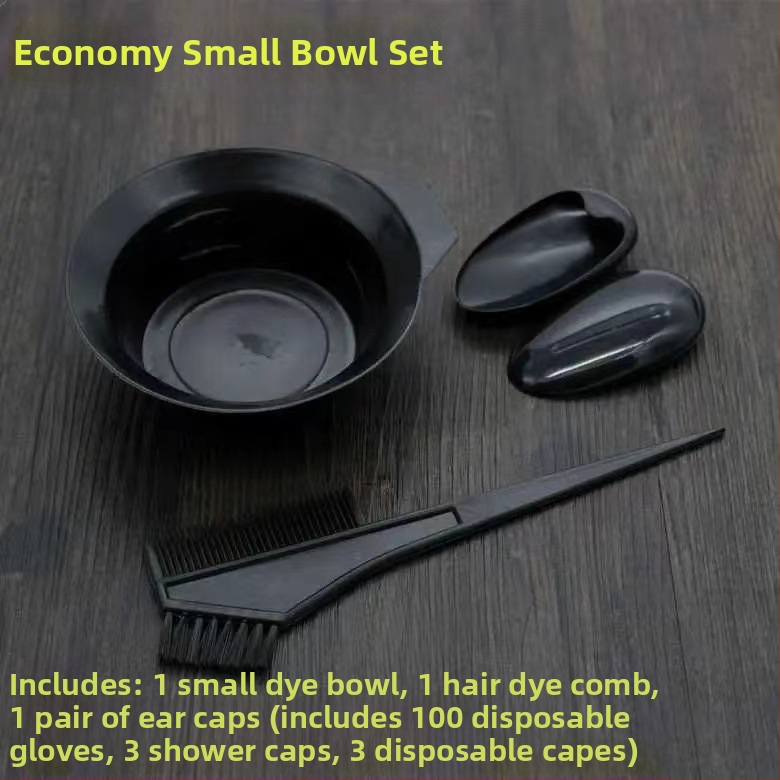 Plaukų dažymo įrankiai, tinkantys buitiniam aliejaus apdorojimui, skara, didelis plaukų dažymo dubuo, šukos, profesionalūs plaukų produktai, minkštas šepetys, ausų kaukė