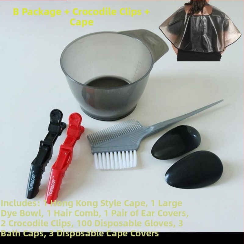 Инструменти за боядисване на коса, подходящи за домакински маслени процедури, шал с голяма купа за боядисване на коса, гребен за коса, професионални продукти за коса с мека четка, маска за уши