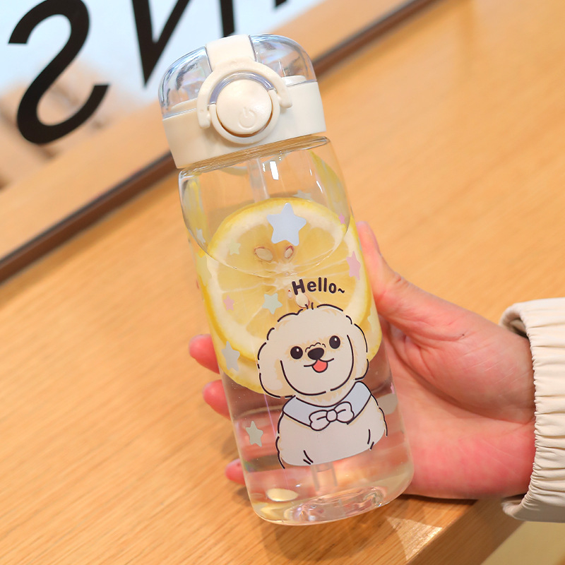 Gudra bērnu ūdens krūze Jauna skolēna pārnēsājama plastmasas krūze Radoša nacionālā stila pāva zieda tauriņa Kapibala