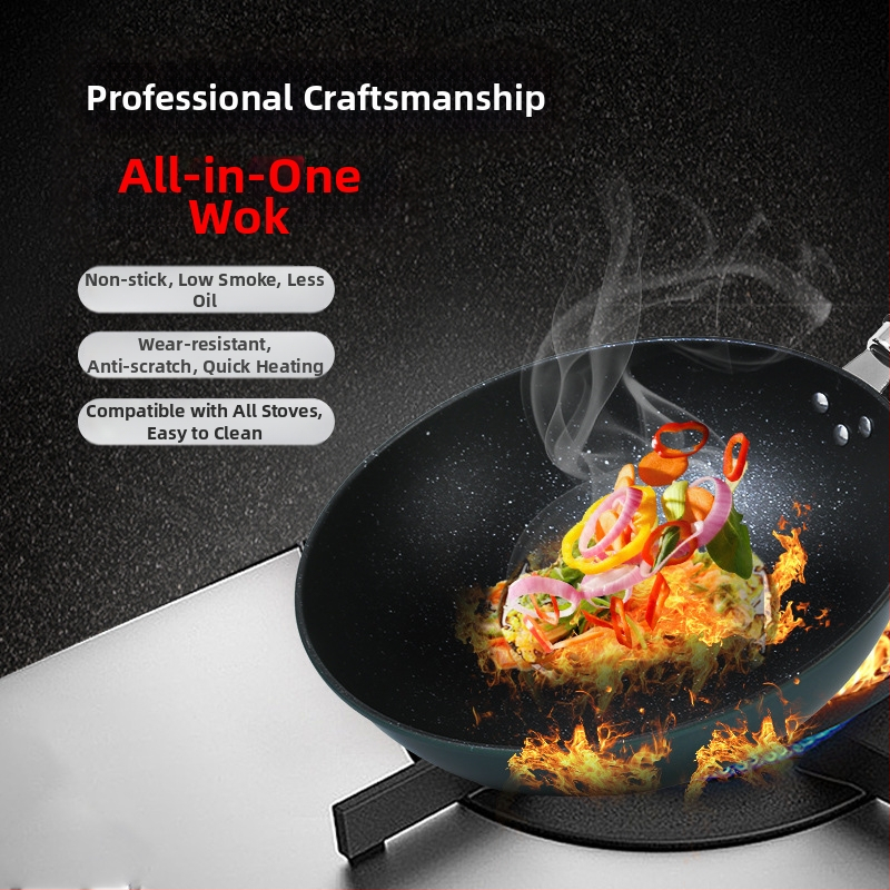 Фабрика Директни продажби домакински maifan каменен параход уок домакински плосък незалепващ тиган печка универсална неплъзгаща се дръжка на едро