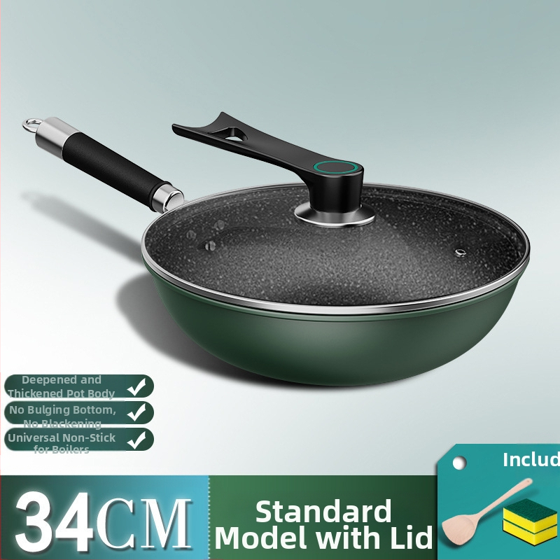 Tehase otsemüük majapidamises kasutatava maifani kiviauruti wok majapidamises kasutatav lame mittenakkuva panniga pliit universaalne libisemiskindla käepidemega hulgimüük