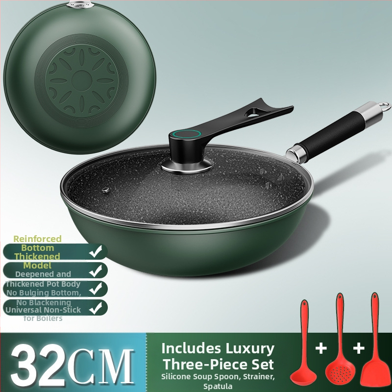 Tehase otsemüük majapidamises kasutatava maifani kiviauruti wok majapidamises kasutatav lame mittenakkuva panniga pliit universaalne libisemiskindla käepidemega hulgimüük