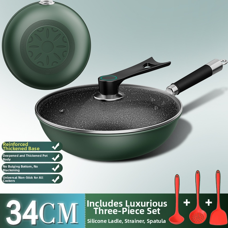 Tehase otsemüük majapidamises kasutatava maifani kiviauruti wok majapidamises kasutatav lame mittenakkuva panniga pliit universaalne libisemiskindla käepidemega hulgimüük