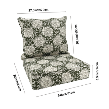 Piiriülene e-kaubandus Amazon Temu õues kasutatav triibuline geomeetriline boheemlaslik stiilis padi, UV-vastane istmepadi