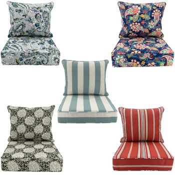 Piiriülene e-kaubandus Amazon Temu õues kasutatav triibuline geomeetriline boheemlaslik stiilis padi, UV-vastane istmepadi