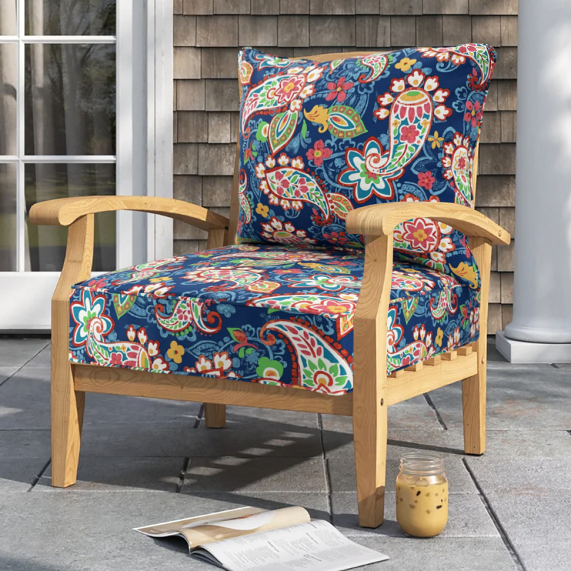 Piiriülene e-kaubandus Amazon Temu õues kasutatav triibuline geomeetriline boheemlaslik stiilis padi, UV-vastane istmepadi