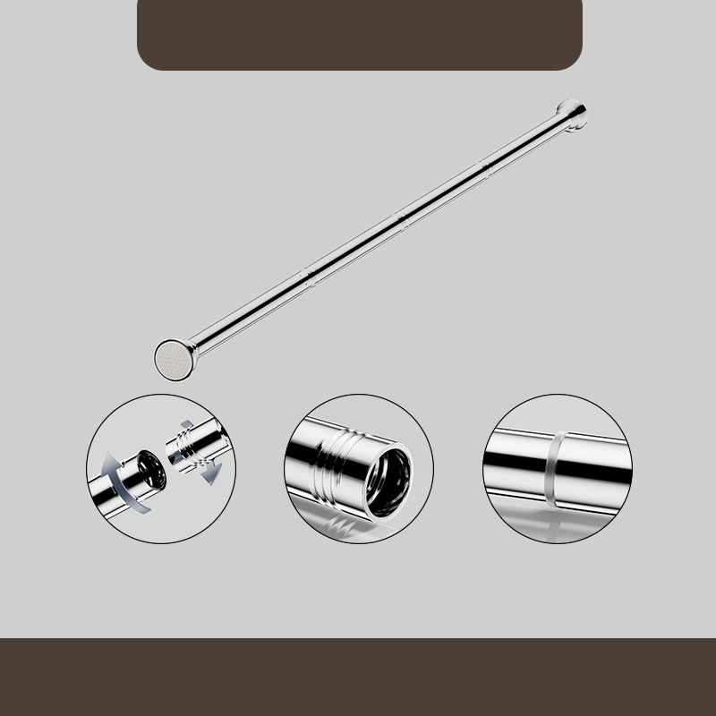 Piiriülene teleskoopiline pesukuivatusvarras ilma augustamise ja ühendamiseta, kapi riidepuu tugivarras, vannitoa dušikardina varras, pesukuivatusrest