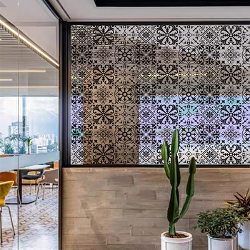 Retroklaasist kile elektrostaatiline klaasist kleebis läbipaistev läbipaistev dekoratiivne klaasist kleebiskile