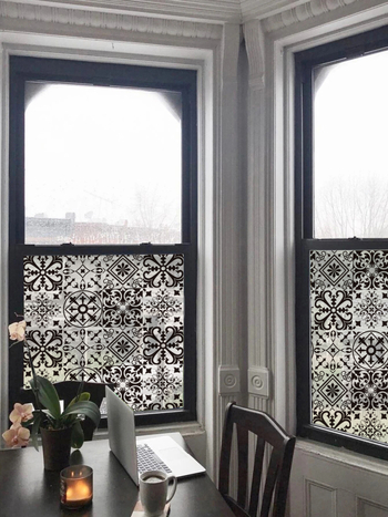 Retroklaasist kile elektrostaatiline klaasist kleebis läbipaistev läbipaistev dekoratiivne klaasist kleebiskile