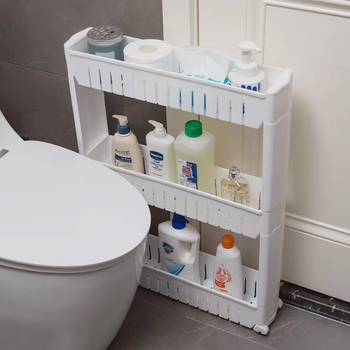 Ράφι αποθήκευσης ρωγμών Ράφι σάντουιτς Κινητή ράφι αποθήκευσης Κουζίνα Ψυγείο Μπάνιο Ράφι αποθήκευσης κενών μπάνιου