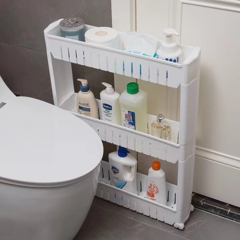 Ράφι αποθήκευσης ρωγμών Ράφι σάντουιτς Κινητή ράφι αποθήκευσης Κουζίνα Ψυγείο Μπάνιο Ράφι αποθήκευσης κενών μπάνιου