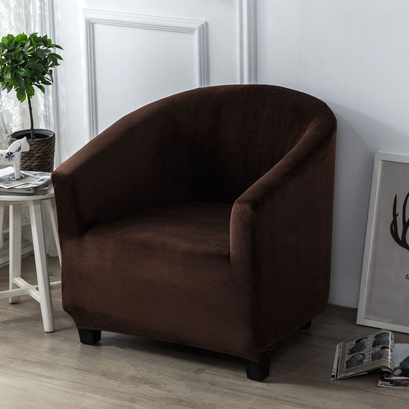 Удебелен калъф за единичен диван от сребърна лисица, кадифе, млечен копринен, полукръгъл, дъгов, калъф за диван, интернет кафене, калъф за диван