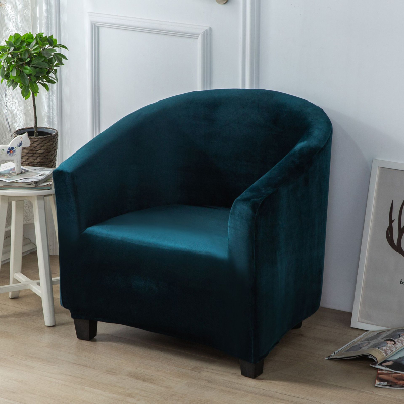 Удебелен калъф за единичен диван от сребърна лисица, кадифе, млечен копринен, полукръгъл, дъгов, калъф за диван, интернет кафене, калъф за диван