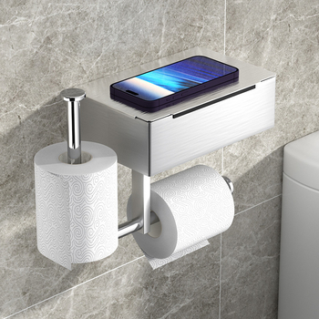 Uus roostevabast terasest märgade salvrätikute riiul, rullpaberi riiul, piiriülene Amazoni salvrätikute rullpaberi riiul, augustamata mobiiltelefonide riiul