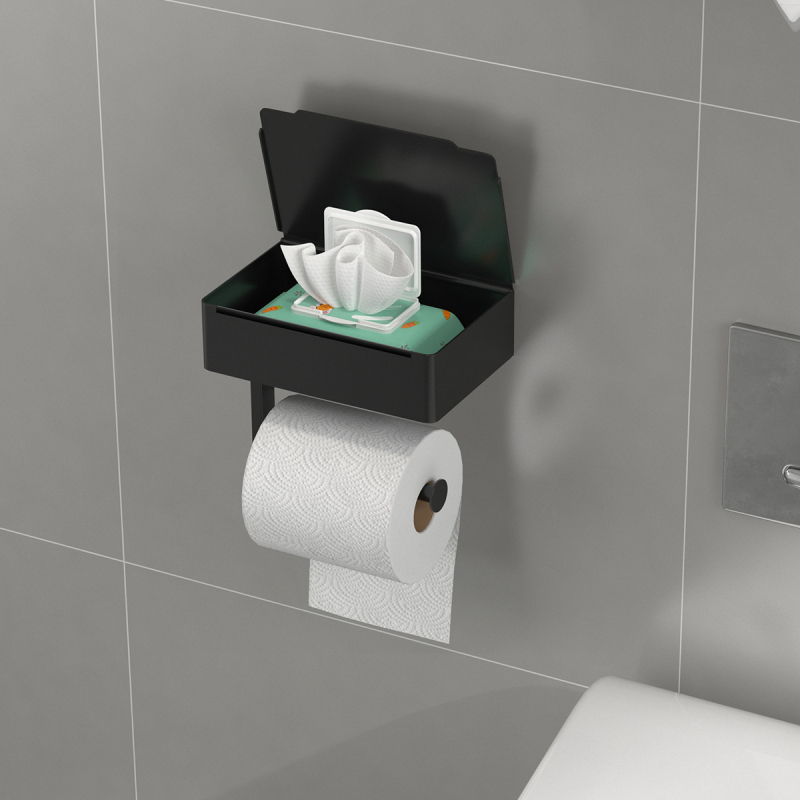 Uus roostevabast terasest märgade salvrätikute riiul, rullpaberi riiul, piiriülene Amazoni salvrätikute rullpaberi riiul, augustamata mobiiltelefonide riiul