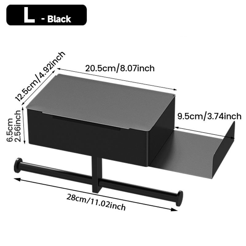 Uus roostevabast terasest märgade salvrätikute riiul, rullpaberi riiul, piiriülene Amazoni salvrätikute rullpaberi riiul, augustamata mobiiltelefonide riiul
