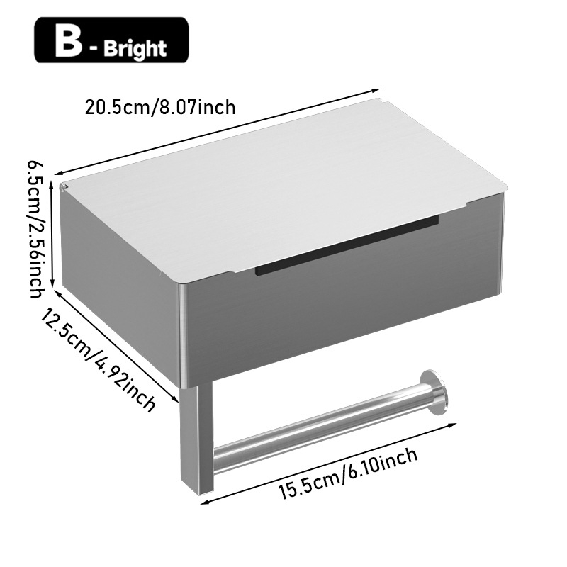 Uus roostevabast terasest märgade salvrätikute riiul, rullpaberi riiul, piiriülene Amazoni salvrätikute rullpaberi riiul, augustamata mobiiltelefonide riiul