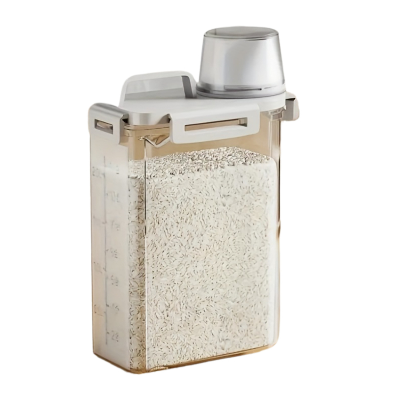 Jaapani stiilis nelja nupuga riisitünn suletud teravilja hoiustamise tünn teravilja köögis hoiustamise suletud mahuti toidukvaliteediga niiskuskindel värskena hoidmise kast
