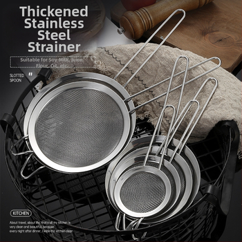 304 nerūdijančio plieno sietelis, vienos ausies, dviejų linijų, didelis kiaurasamtis, miltų tinklelis, sojų pieno sietelis, virtuvės aliejaus likučių tinklelis, aliejaus grotelės