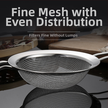 304 nerūdijančio plieno sietelis, vienos ausies, dviejų linijų, didelis kiaurasamtis, miltų tinklelis, sojų pieno sietelis, virtuvės aliejaus likučių tinklelis, aliejaus grotelės