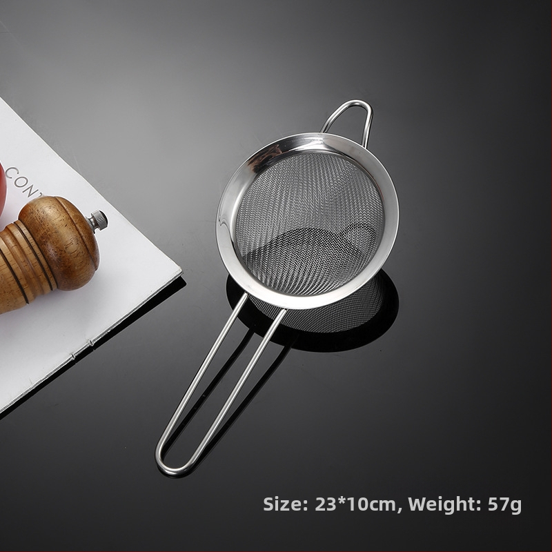 304 nerūdijančio plieno sietelis, vienos ausies, dviejų linijų, didelis kiaurasamtis, miltų tinklelis, sojų pieno sietelis, virtuvės aliejaus likučių tinklelis, aliejaus grotelės