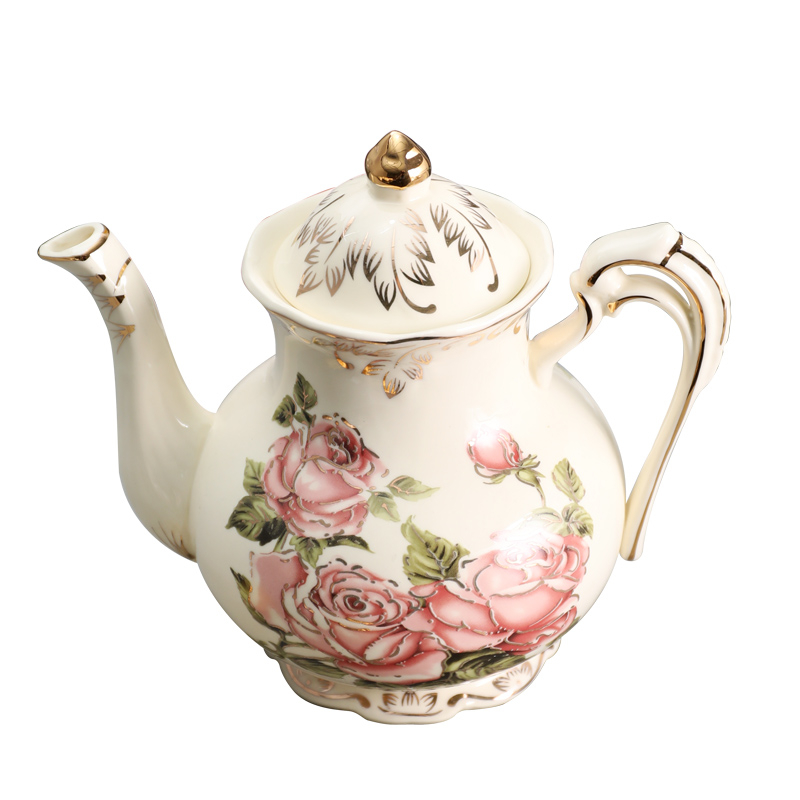 Europietiškas keraminis kavos virimo aparatas, kūrybingas rankų darbo arbatinukas, buitinis vandens virdulys, itališka pieno arbata, juodoji arbata, gėlių arbatinukas, bendravimui