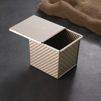 Neljepljiva kutija Tusi s poklopcem 350 g Kalup za tost Zlatni kalup za tost Veliki kalup za tost u obliku kocke vode