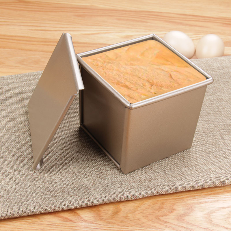 Neljepljiva kutija Tusi s poklopcem 350 g Kalup za tost Zlatni kalup za tost Veliki kalup za tost u obliku kocke vode