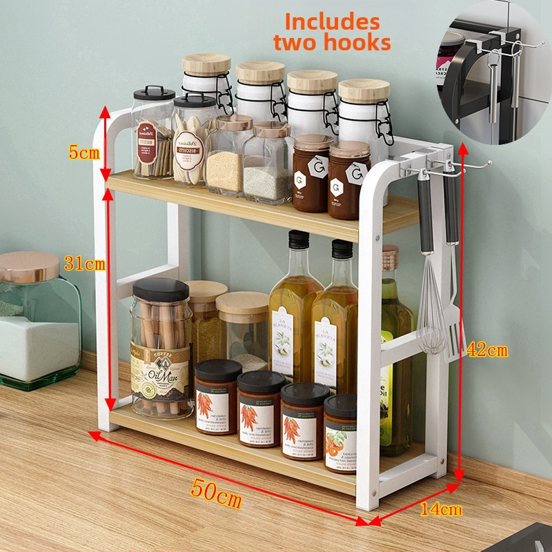 Köögimaitseainete hoiuriiul Multifunktsionaalne majapidamislaua hoiuriiul Maitseaineõli Soolakaste Äädikapliit Uus stiil