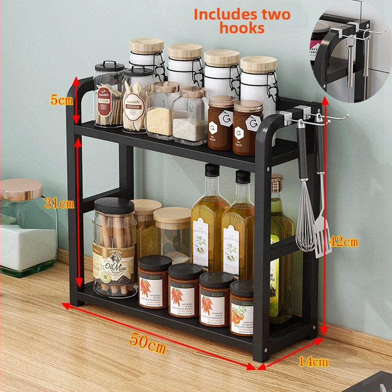 Köögimaitseainete hoiuriiul Multifunktsionaalne majapidamislaua hoiuriiul Maitseaineõli Soolakaste Äädikapliit Uus stiil