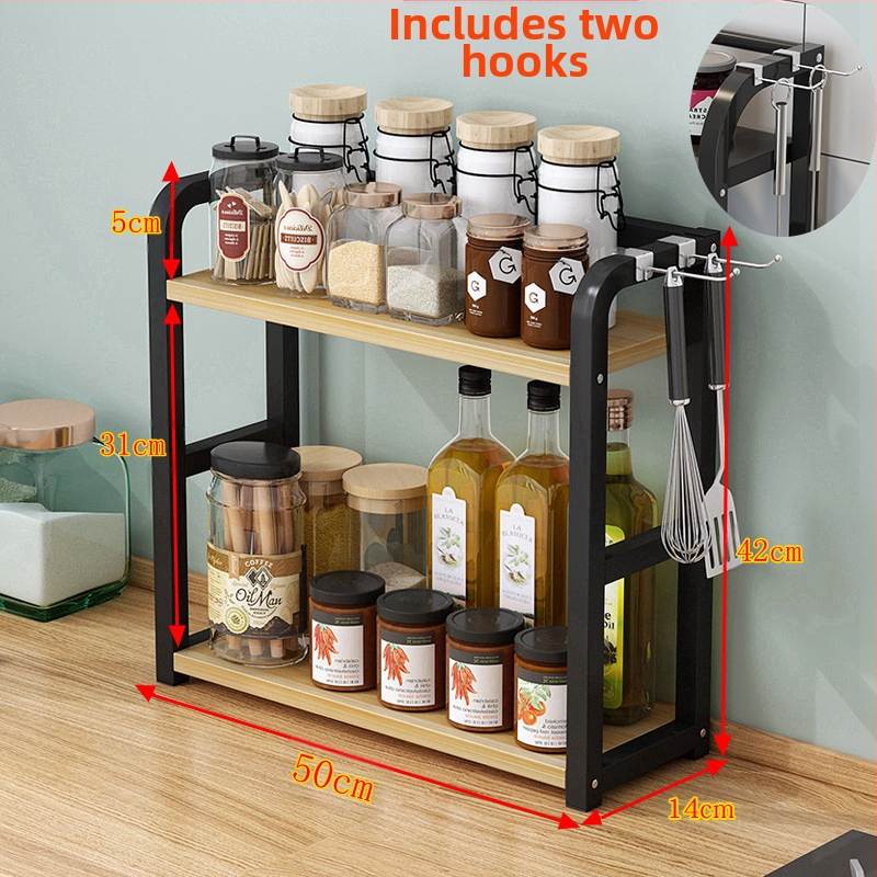 Köögimaitseainete hoiuriiul Multifunktsionaalne majapidamislaua hoiuriiul Maitseaineõli Soolakaste Äädikapliit Uus stiil