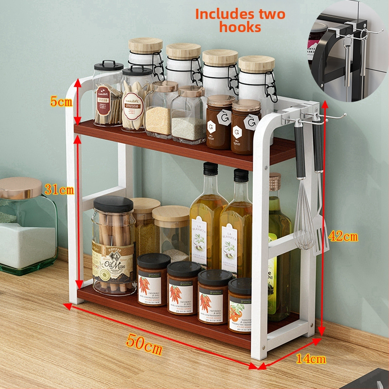 Köögimaitseainete hoiuriiul Multifunktsionaalne majapidamislaua hoiuriiul Maitseaineõli Soolakaste Äädikapliit Uus stiil
