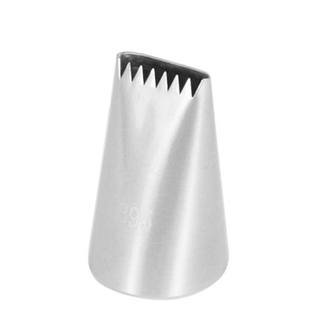 Keskmise suurusega ja suured lehed lameda suuga mitmekordse roostevabast terasest kondiitritoodete otsikuga koorepihusti kookikreemi kaunistamiseks