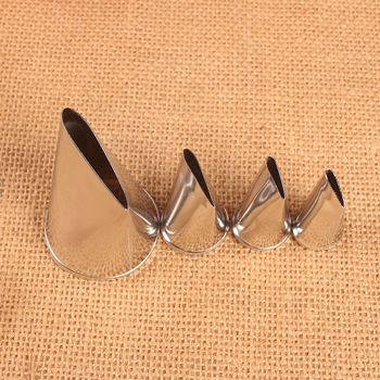 Sirge roosiga kinnitatud suu, 4-osaline kroonlehe suu, roostevabast terasest kreemikaunistustega küpsetamisvahend, eriti suur lame suu