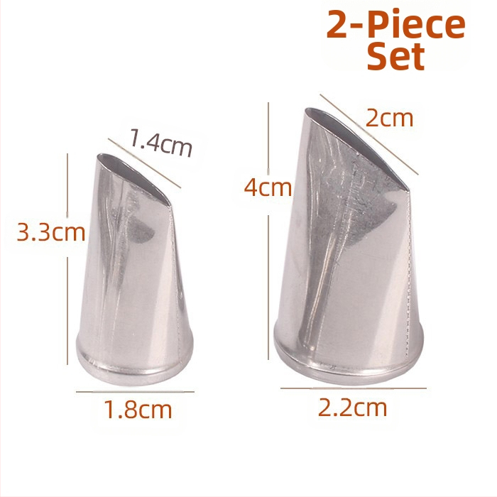 Sirge roosiga kinnitatud suu, 4-osaline kroonlehe suu, roostevabast terasest kreemikaunistustega küpsetamisvahend, eriti suur lame suu