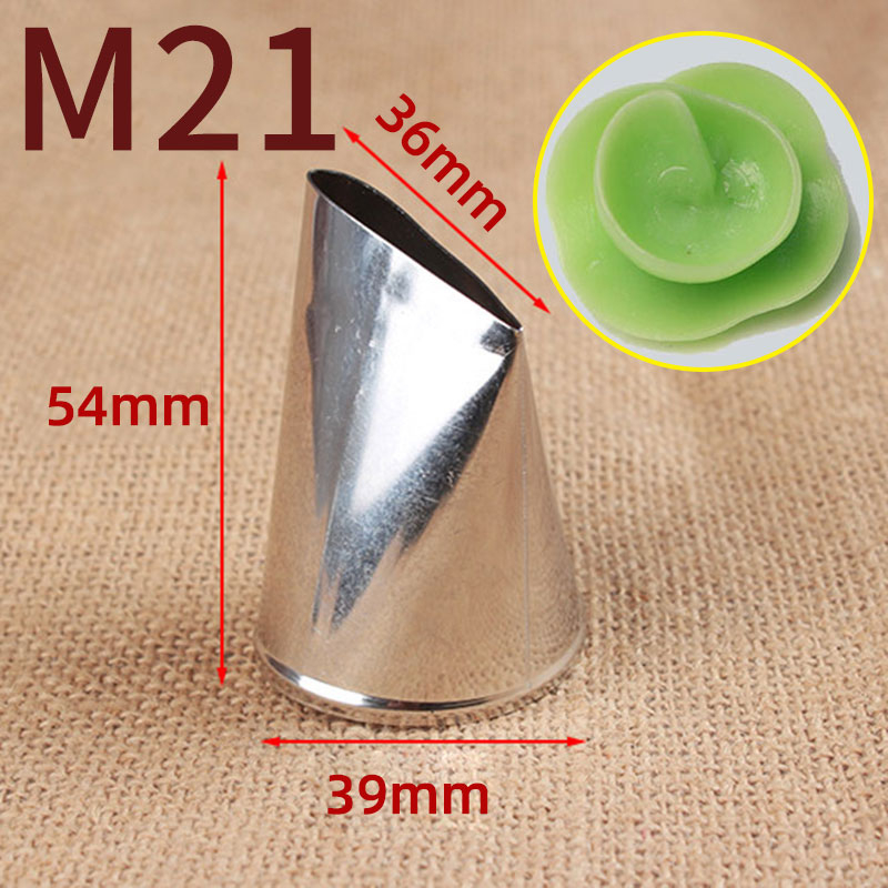 Sirge roosiga kinnitatud suu, 4-osaline kroonlehe suu, roostevabast terasest kreemikaunistustega küpsetamisvahend, eriti suur lame suu