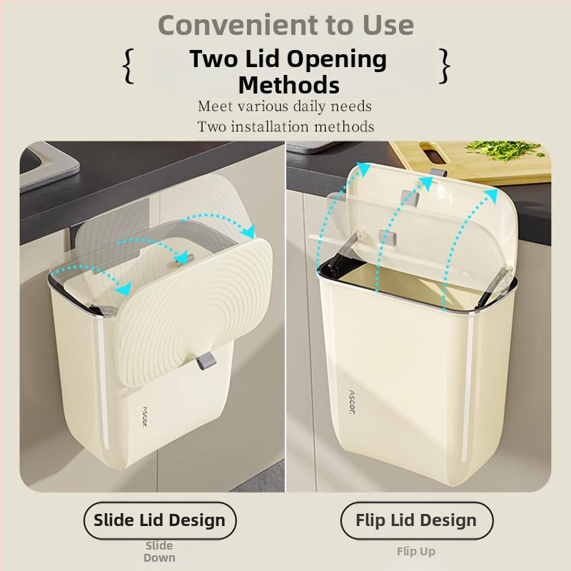 Atkritumu tvertne Mājsaimniecības vannas istabai Tualete Virtuve Dzīvojamā istaba ar vāku Guļamistaba Liela ietilpība Komerciālai Pie sienas stiprināmai lampai Luksusa atkritumu tvertne