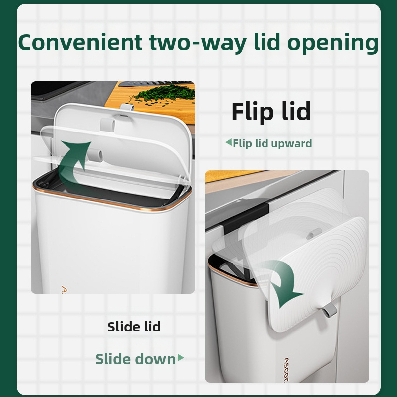 Atkritumu tvertne Mājsaimniecības vannas istabai Tualete Virtuve Dzīvojamā istaba ar vāku Guļamistaba Liela ietilpība Komerciālai Pie sienas stiprināmai lampai Luksusa atkritumu tvertne